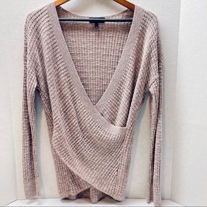 Express Wrap Front Sweater